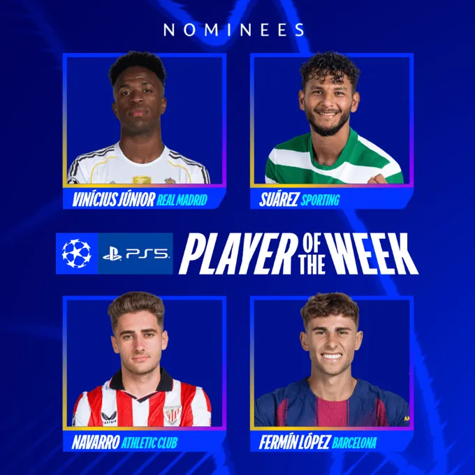 Kaiyun开云官方网站中国登录-欧冠联赛阶段第7轮最佳球员候选：维尼修斯、费尔明在列